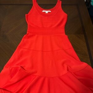 Stunning Diane Von Furstenberg Perry Knit Sleeveless Red Valentine’s Party Dress